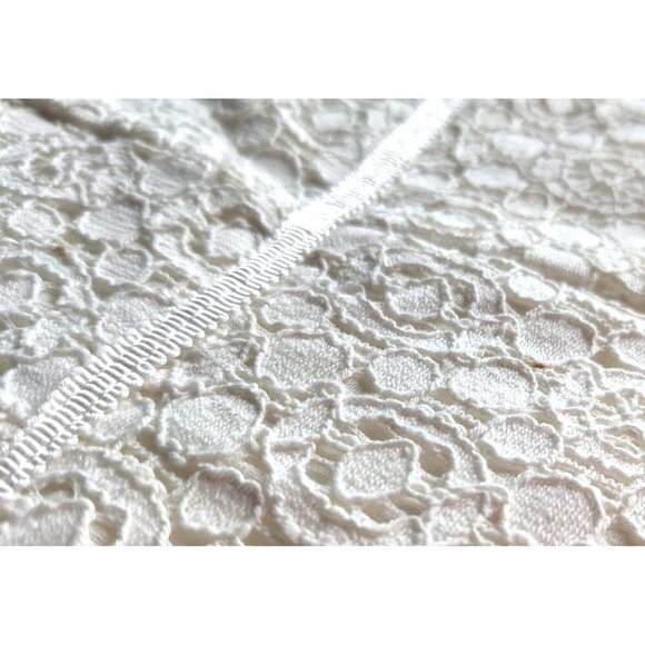 NWOT MAX STUDIO  White Cotton Lace Peplum Dress Mini Sleeveless Pencil Size 2 - Picture 2 of 6